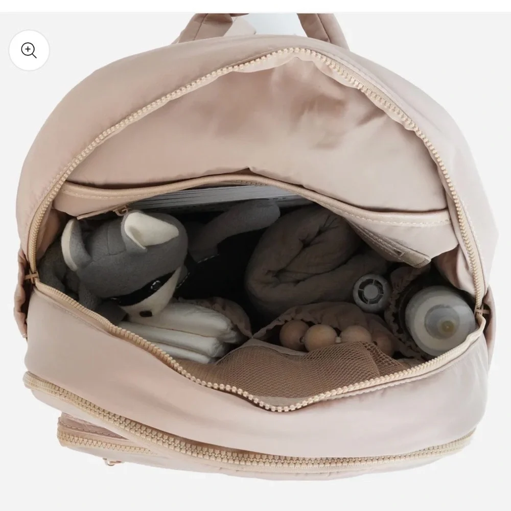 The Nylon Diaper Pack in Beige by Fawn Design - Beige